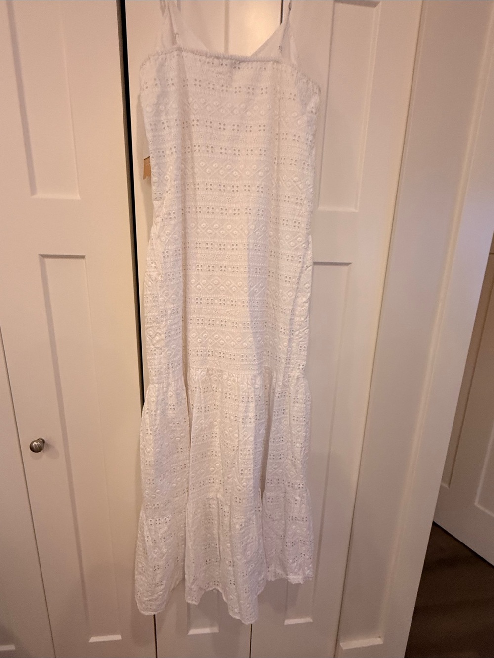Rebellion White Eyelet Tiered Maxi Dress - Picture 12 of 14